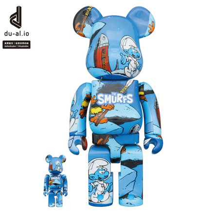 Medicom Toy BE@RBRICK - The Smurfs "Astrosmurf" 100% & 400% Bearbrick