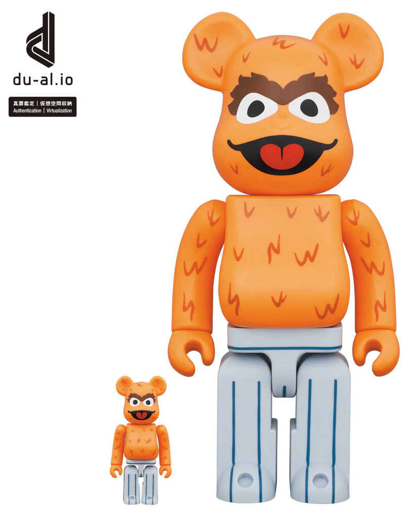 Medicom Toy BE@RBRICK - Oscar The Grouch (The Original Orange Fur Ver.) 100% & 400% Bearbrick