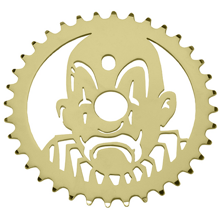 36T Lowrider Clown Steel Chainring 1/2 x 1/8 Gold