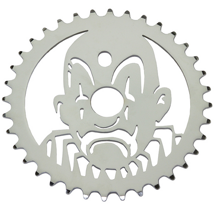 36T Lowrider Clown Steel Chainring 1/2 x 1/8 Chrome