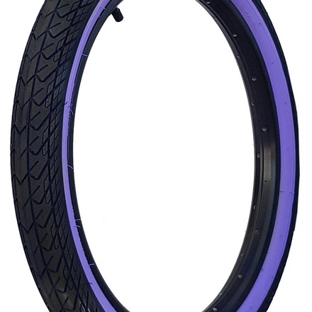Tyre Arrow 20" x 2.25" Black with Purple Side Wall