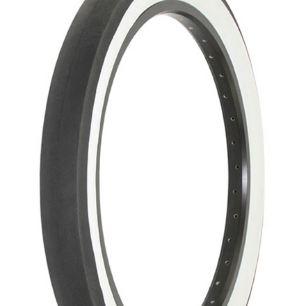 Tyre 20 x 2.125 Black/White Side Wall IA-1521 No Tread Pattern All Slick Baby