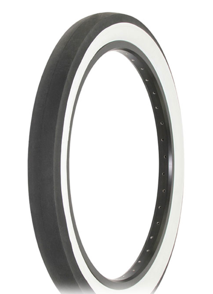 Tyre 20 x 2.125 Black/White Side Wall IA-1521 No Tread Pattern All Slick Baby