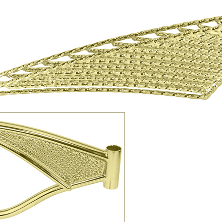 20" Twisted Frame Top Insert Gold