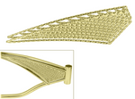 20" Twisted Frame Top Insert Gold