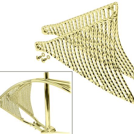 20" Twisted Frame Bottom Insert Gold