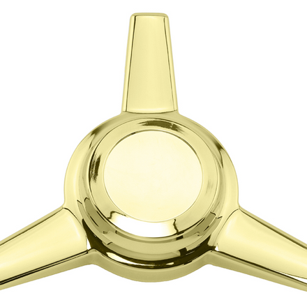 3 Bar Fluted Knock Off 3/8 26T 644 Gold Fits Front Wheel Axle