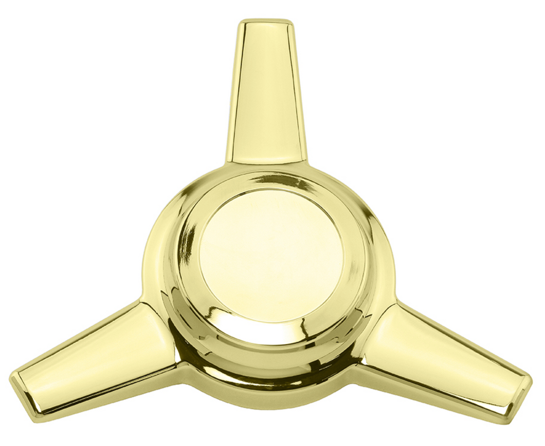 3 Bar Fluted Knock Off 3/8 26T 644 Gold Fits Front Wheel Axle