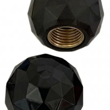 Black Disco Ball Valve Caps