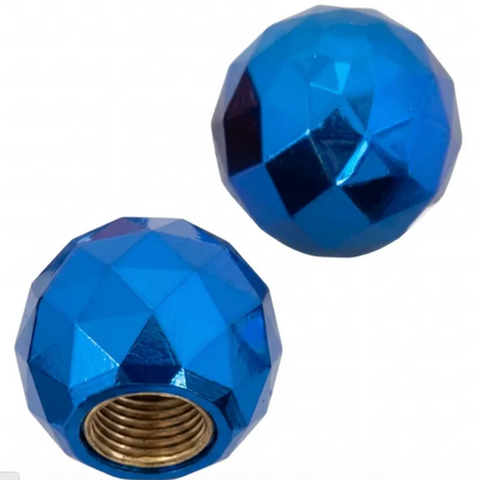 Blue Disco Ball Valve Caps