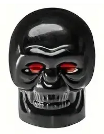 Black Skull Valve Caps Red Eyes
