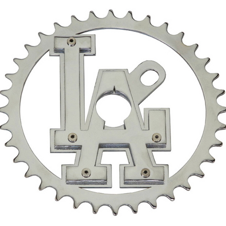 36T Lowrider LA Lasercut Chain Ring Chrome