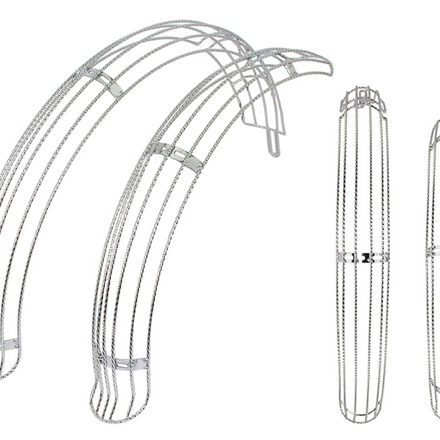 20" Flared Twisted Adjustable Fender Pair Only (No Fender Braces)