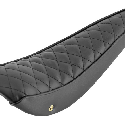 20" Diamond Banana Saddle Seat Vinyl Black With Black Stitch