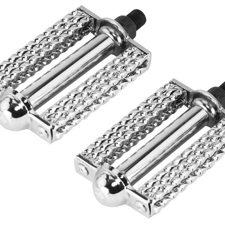 D-Triple Square Twisted Pedals 1/2" Chrome