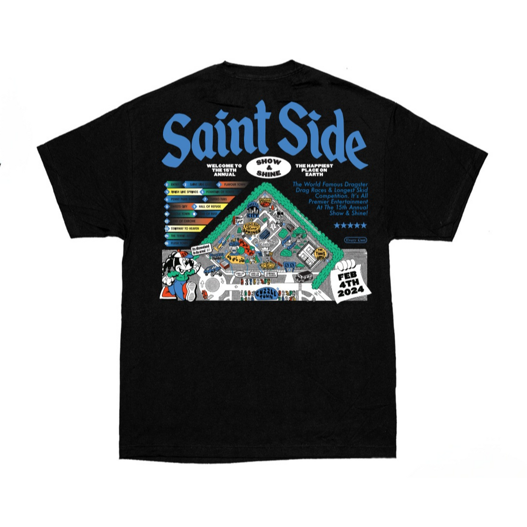 15th Saint Side Show & Shine Event Tshirt Black