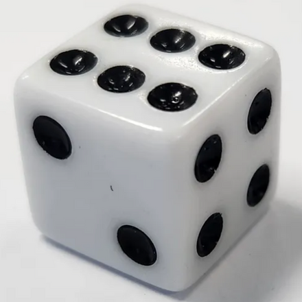 Dice Metal Thread Valve Caps White