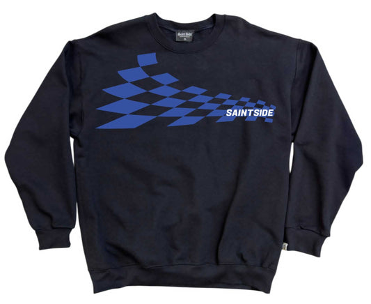 2026 World Cup Croatia Check Heavyweight Crewneck Check Wave Black with Blue PREORDER