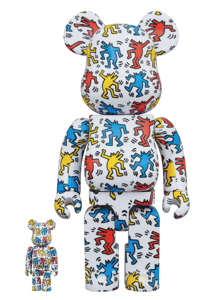 Medicom Toy BE@RBRICK - Keith Haring Version #9 100% & 400% Bearbrick