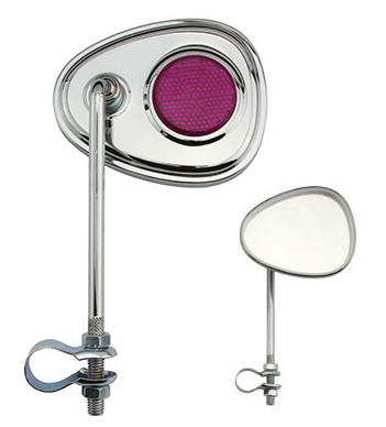 V Mirror with Purple Reflector Chrome