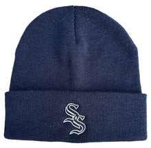 Load image into Gallery viewer, Saint Side - Second City Wool Blend Embroidered Beanie Navy
