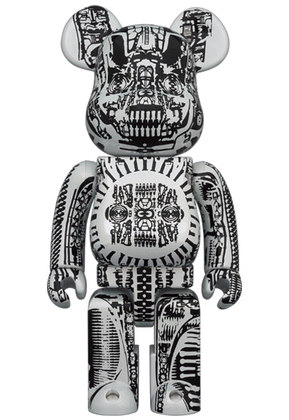 BE@RBRICK 1000% H.R Giger White Chrome