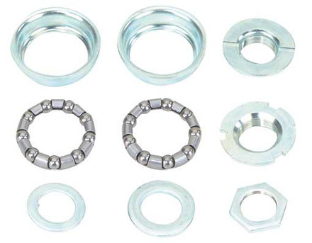 Bottom Bracket Set for 1 Piece Crank Chrome Silver