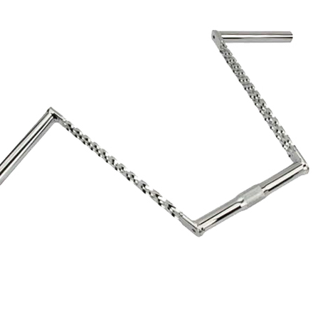 Triple Twisted Handlebar 12" Chrome