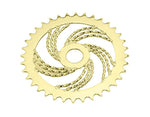36T Lowrider Triple Twisted Steel Chainring Gold