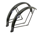 26" Flared Adjustable Ducktail Balloon Fender Set Black