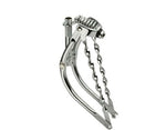 16" Bent Spring Fork with Twisted Bars Chrome