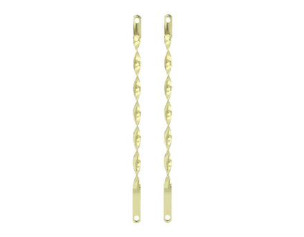 20" Flat Twisted Fork Bar Support Gold