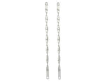 26" Flat Twisted Spring Fork Bar Support Chrome