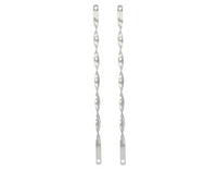 26" Flat Twisted Spring Fork Bar Support Chrome