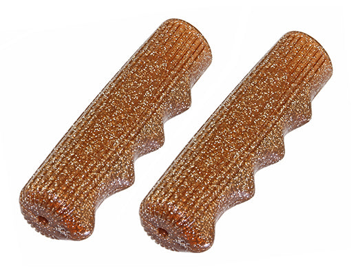 Kraton Rubber Handlebar Grips Brown Glitter