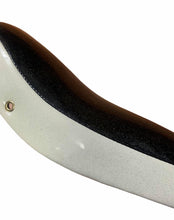 Load image into Gallery viewer, 20&quot; Banana Saddle Seat Vinyl Sparkle Black with Sparkle White Sides
