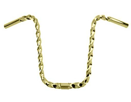 All Square Twisted Handlebar 15" Gold