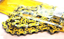 Load image into Gallery viewer, Yaban Bicycle Chain Single Speed 1/2&quot; x 1/8&quot; x 112L Yellow Silver
