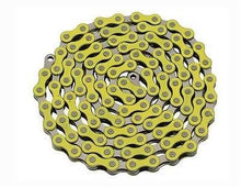 Load image into Gallery viewer, Yaban Bicycle Chain Single Speed 1/2&quot; x 1/8&quot; x 112L Yellow Silver
