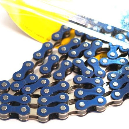 Yaban Bicycle Chain Single Speed 1/2" x 1/8" x 112L Blue Silver