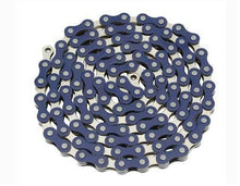 Load image into Gallery viewer, Yaban Bicycle Chain Single Speed 1/2&quot; x 1/8&quot; x 112L Blue Silver
