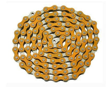 Load image into Gallery viewer, Yaban Bicycle Chain Single Speed 1/2&quot; x 1/8&quot; x 112L Orange Silver
