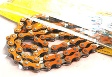 Load image into Gallery viewer, Yaban Bicycle Chain Single Speed 1/2&quot; x 1/8&quot; x 112L Orange Silver

