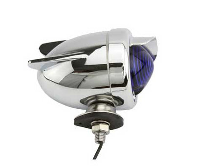 Blue Dummy Light with Wings Chrome
