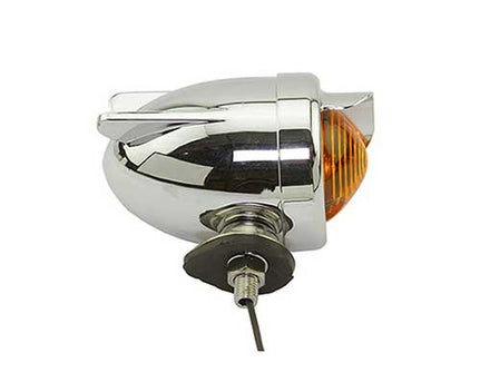 Amber Dummy Light with Wings Chrome