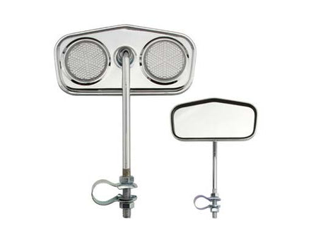 Diamond Mirror With Clear Reflectors Chrome