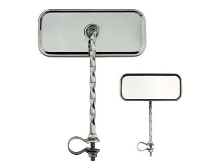 Rectangle Square Twist Mirror All Chrome