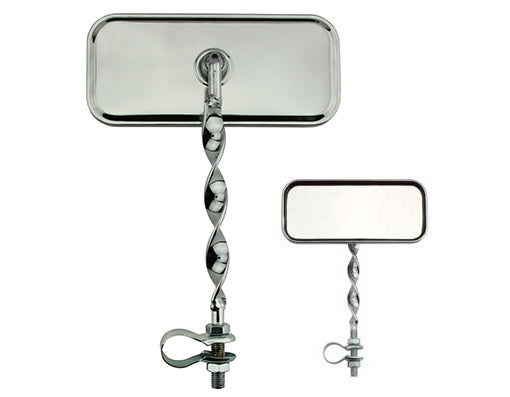 Rectangle Flat Twisted Mirror All Chrome