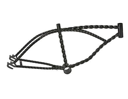 20" Bicycle Frame in All Square Twisted Metallic Black