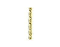 Steel Twisted Seat Post Pilar 22.2mm x 206mm Gold